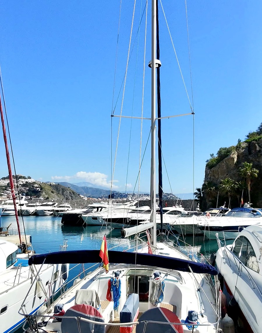 Marina and sailing boats in Almuñécar, Costa Tropical